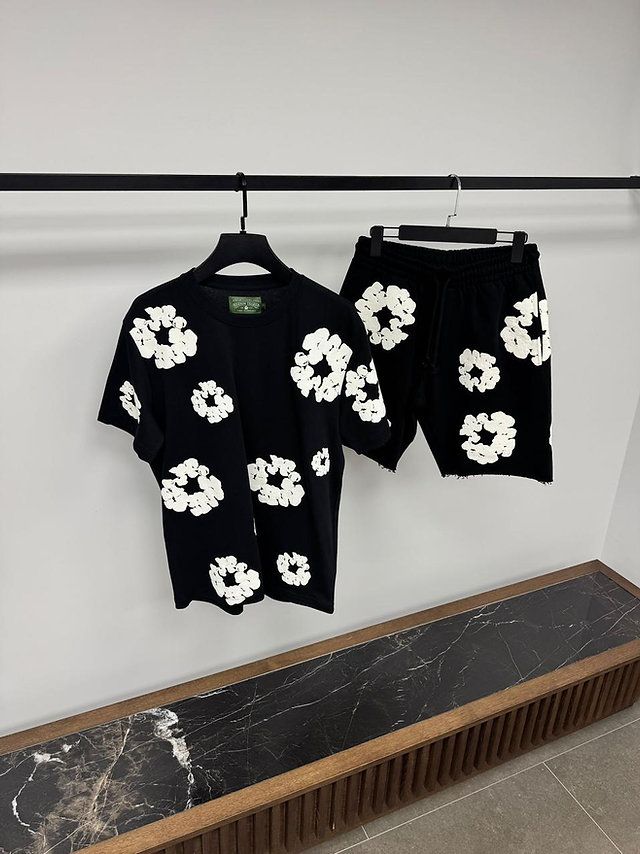 Puff Flower T-Shirt & Shorts Set
